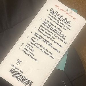 Lululemon “On The Fly Pant” NWT